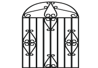 iron gate logo for luxury land and homes inc
